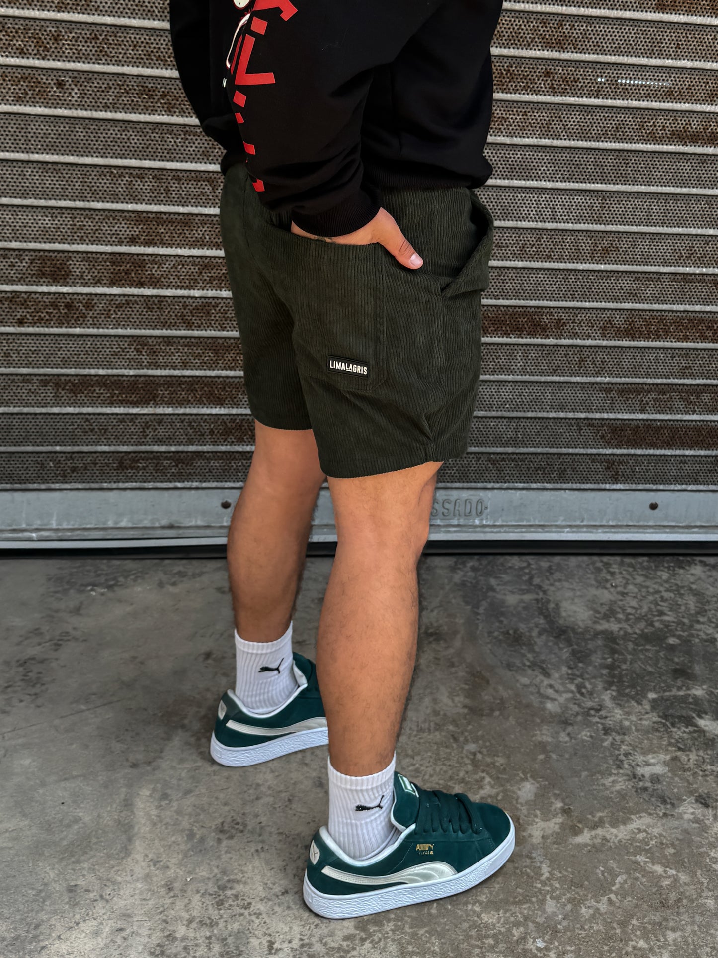 Short Corduroy "Verde Militar"