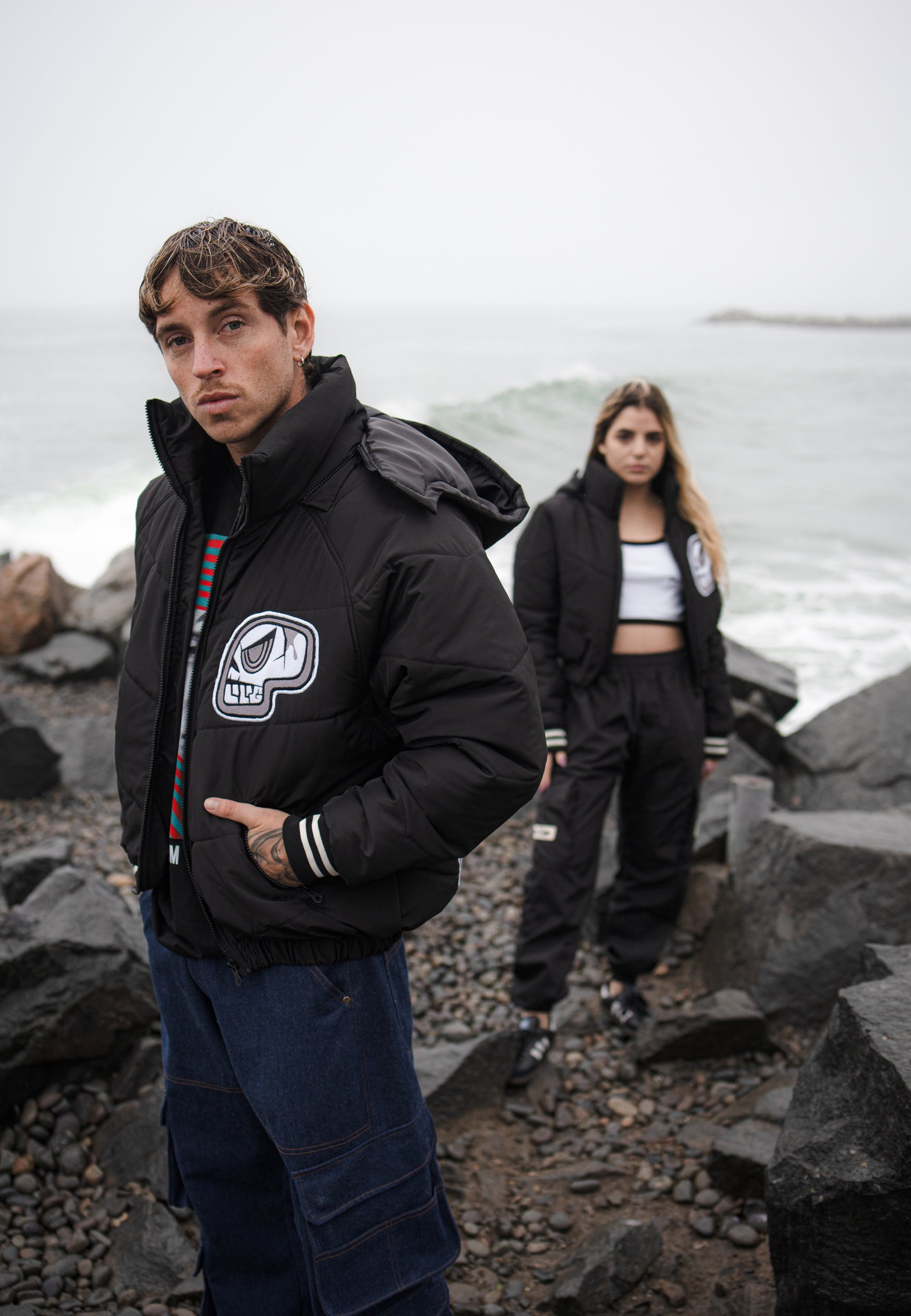 Puffer Jacket "Cráneos"