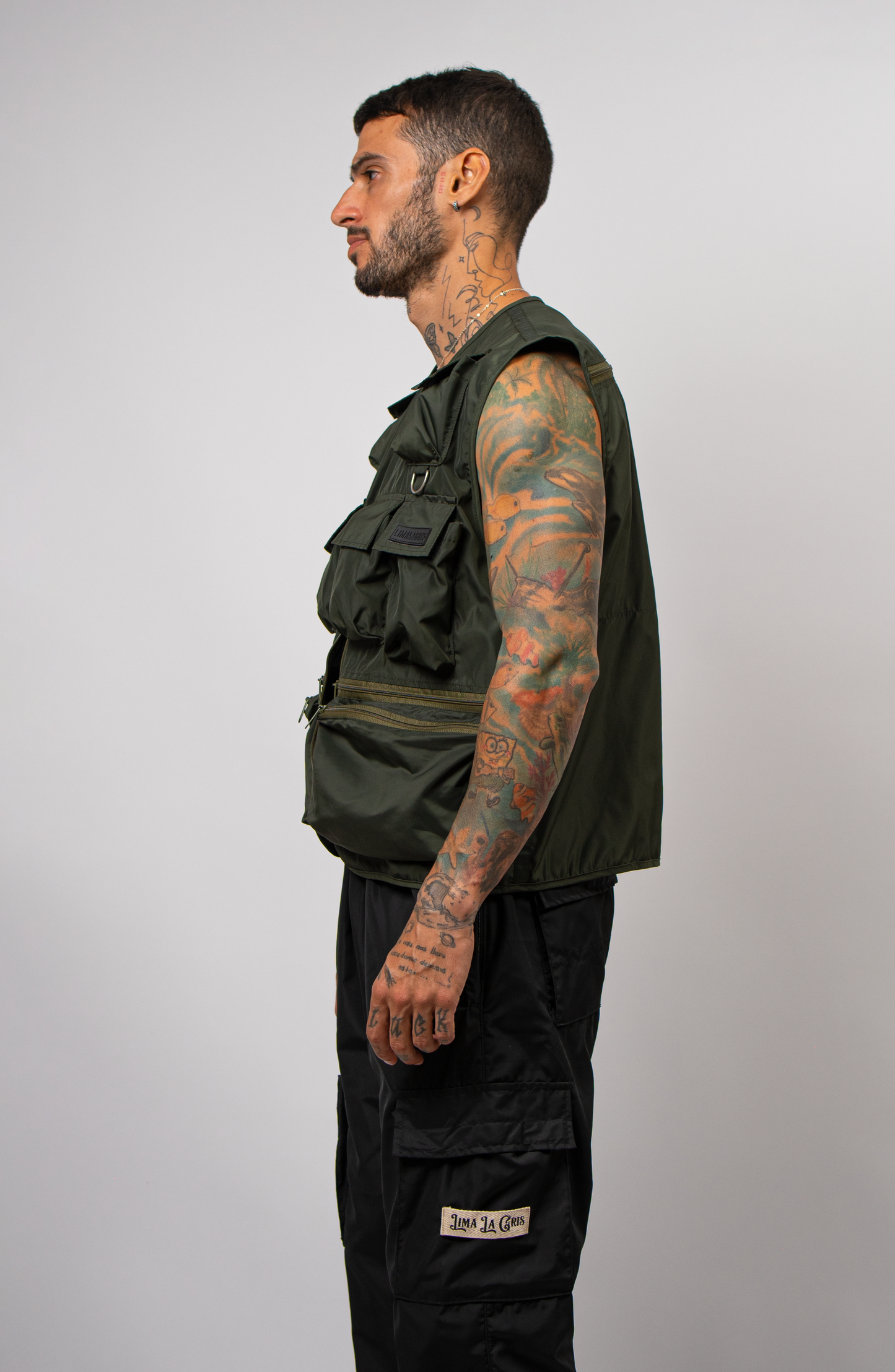 Cargo Vest Army Green