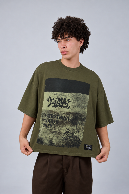Polo Boxy Verde Militar