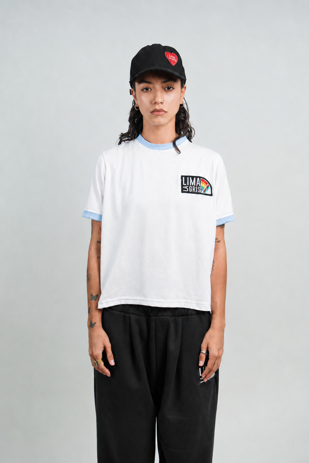 Sky Blue White BabyTee