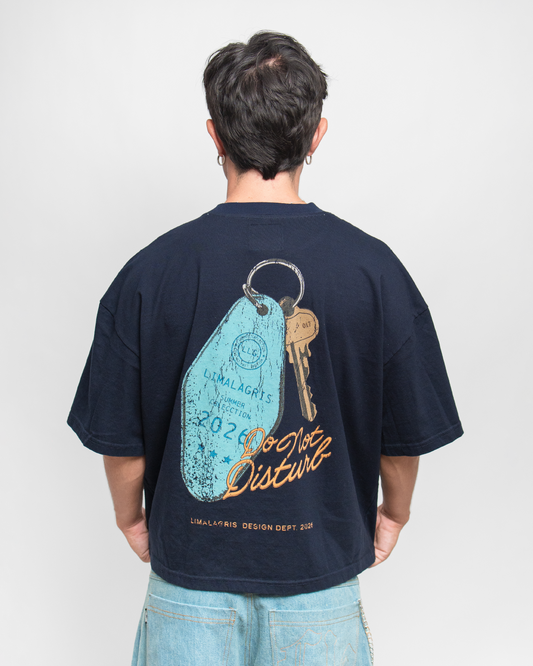 BOXY TEE 'KEY' MIDNIGHT BLUE