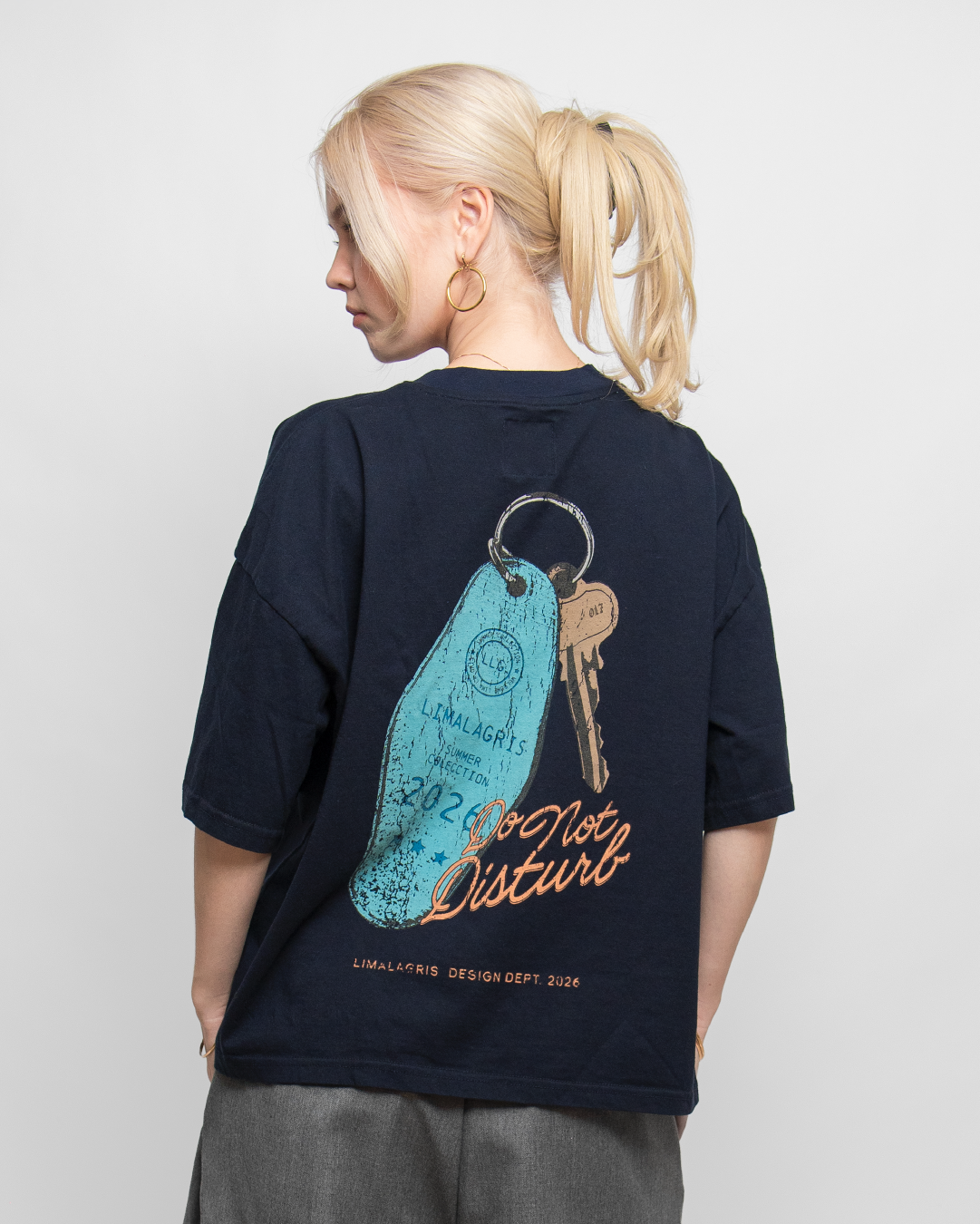 BOXY TEE 'KEY' MIDNIGHT BLUE