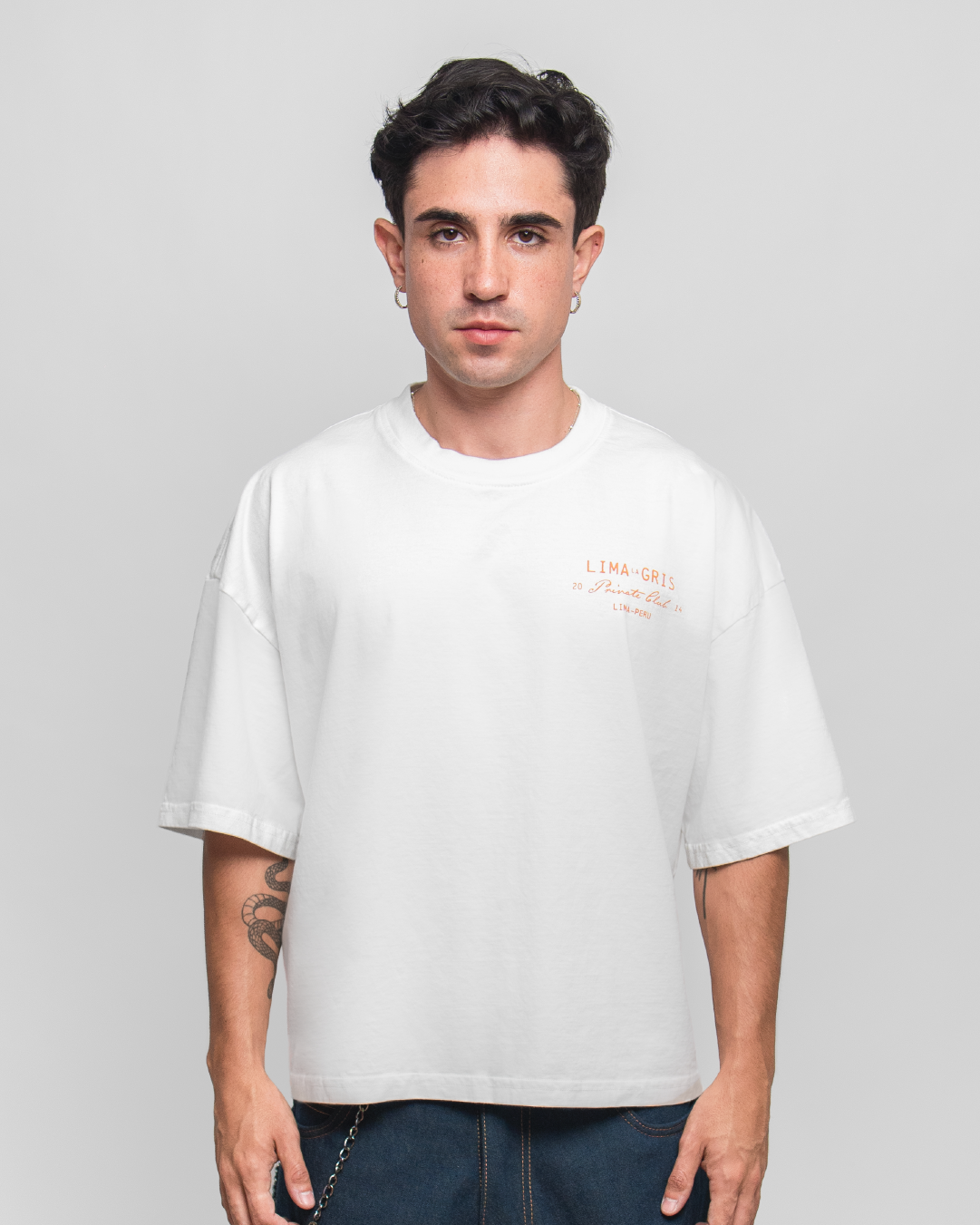 BOXY TEE 'KEY' PEARL