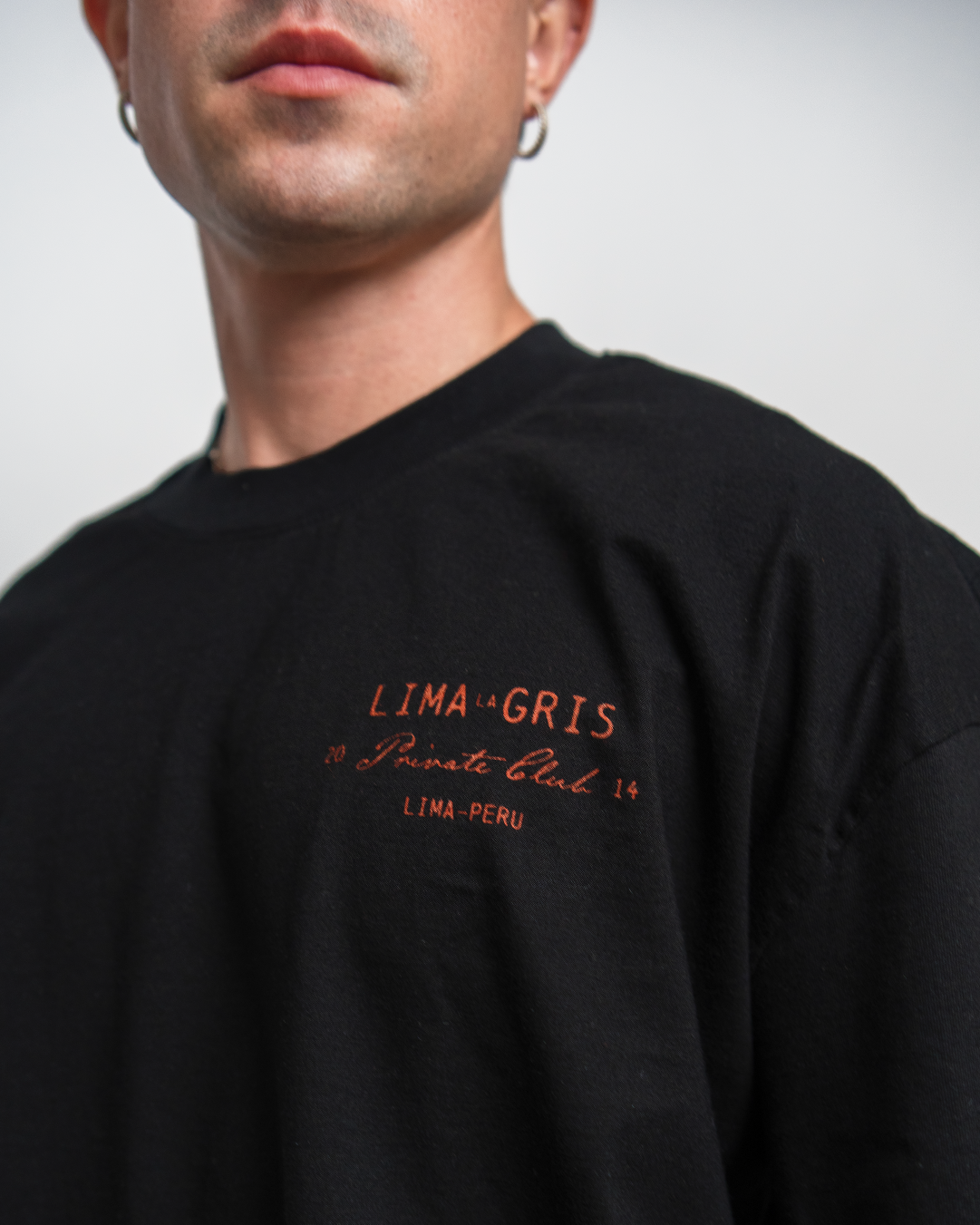 BOXY TEE 'PRIVATE CLUB' BLACK