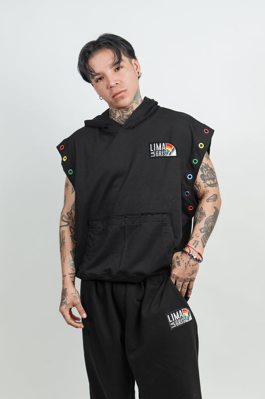 Hoodie sin Mangas Arcoiris