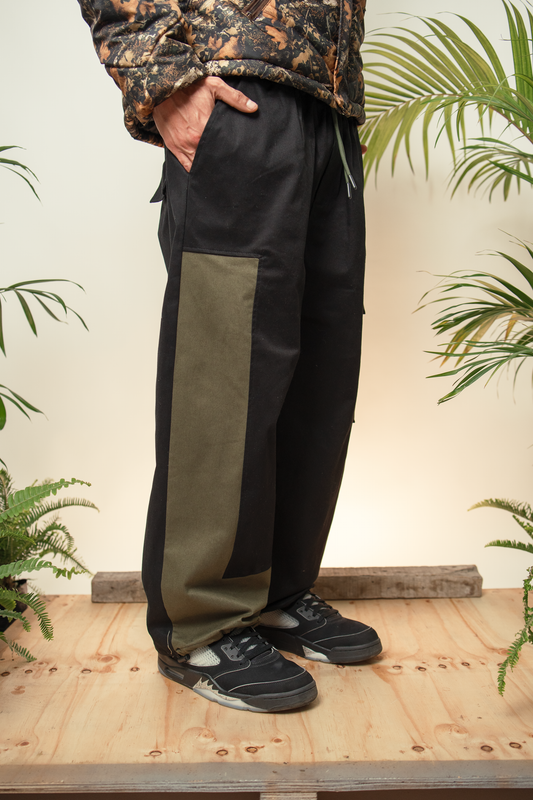CHINESE PANT - BLACK & GREEN