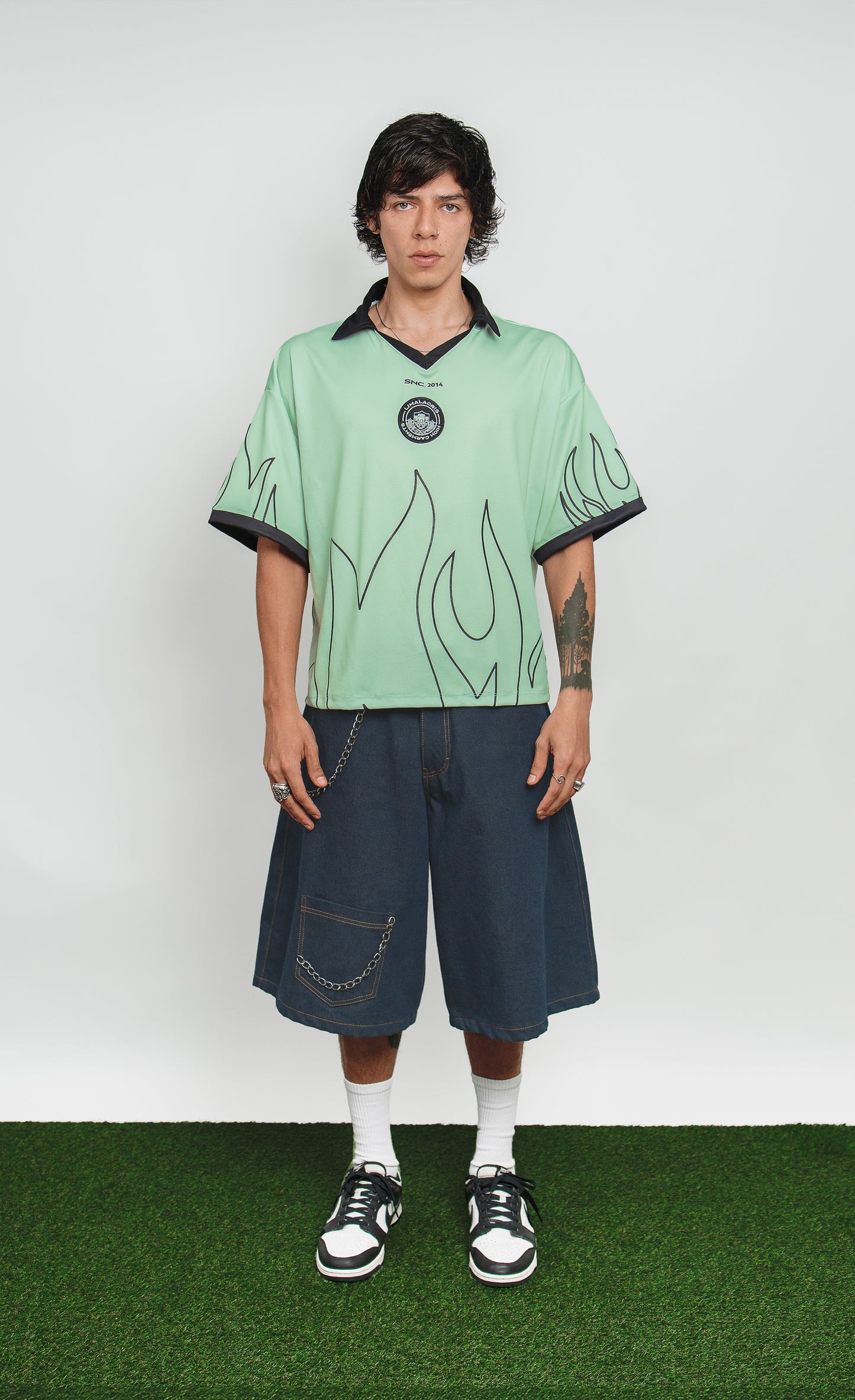 SOCCER T SHIRT FIRE GREEN