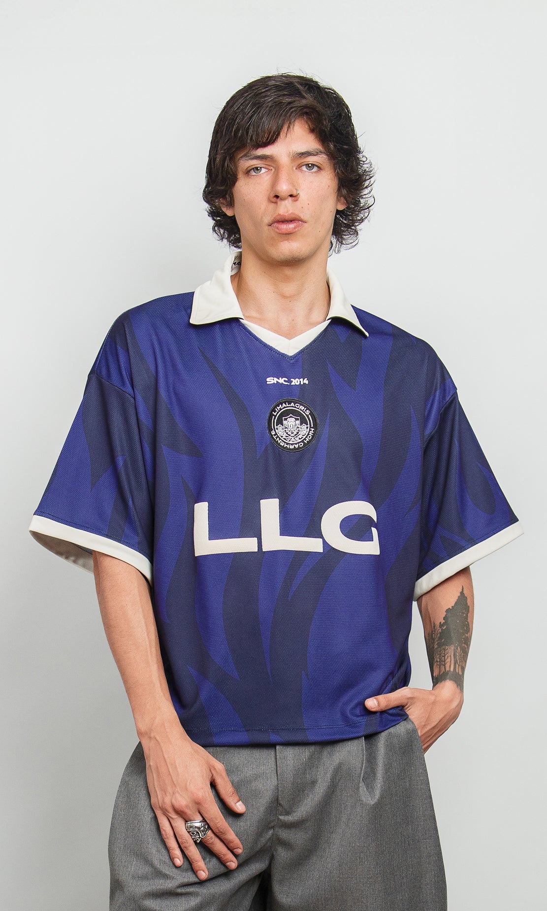 SOCCER T-SHIRT FIRE BLUE