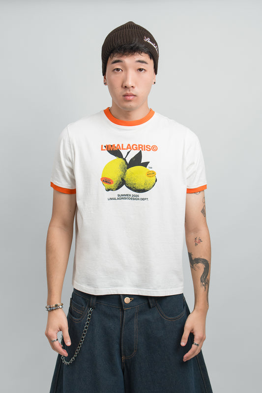 BABY TEE 'LEMONS' PEARL