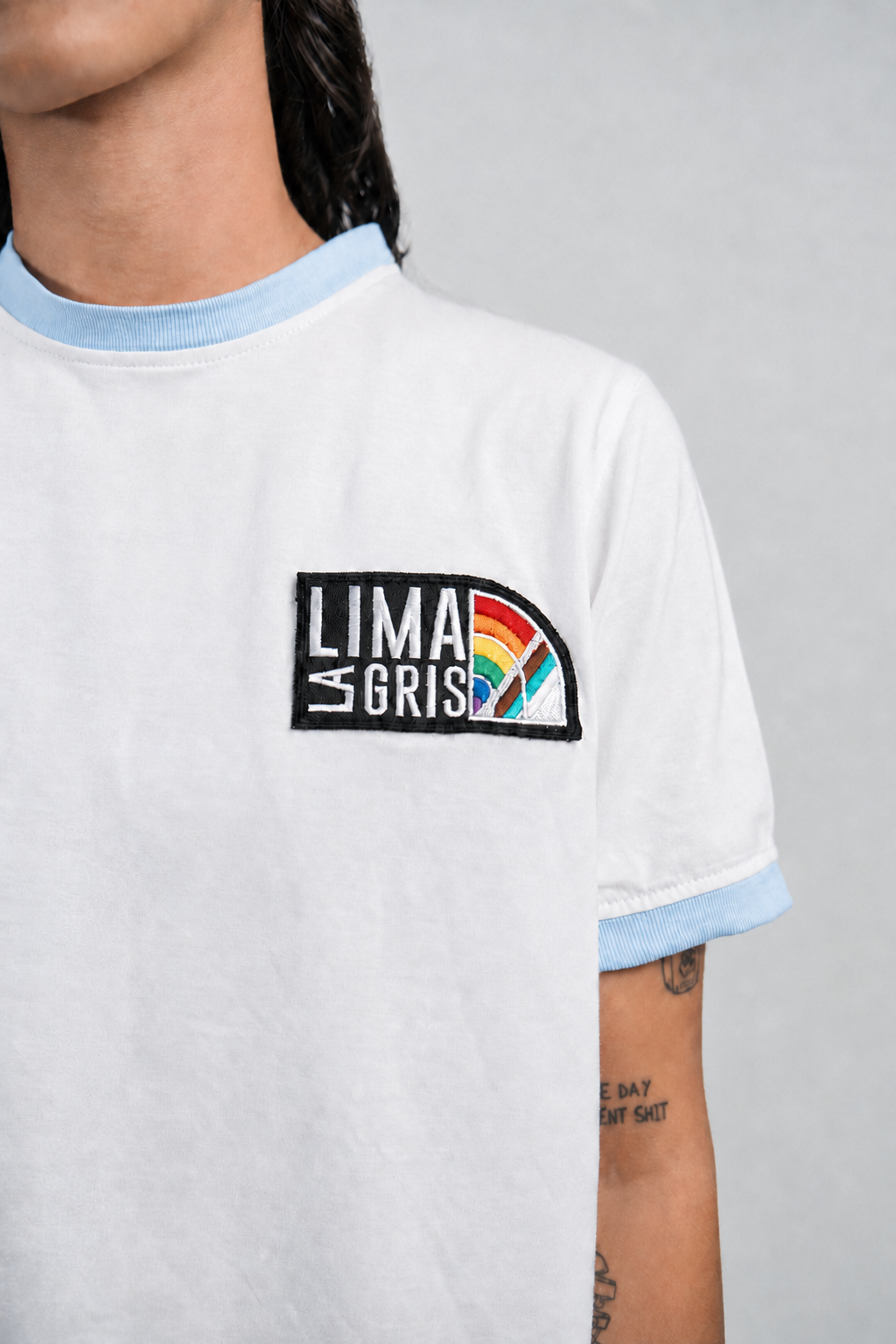 Sky Blue White BabyTee