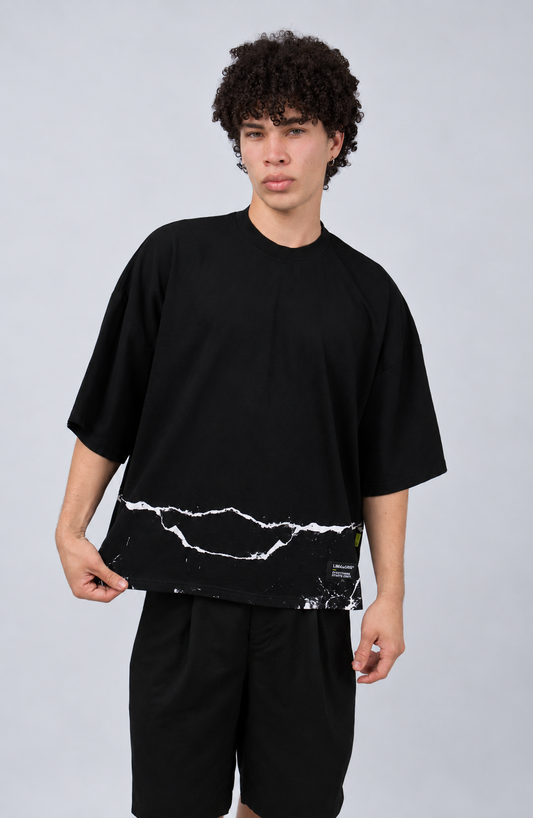 Polo Boxy Negro Suavizado