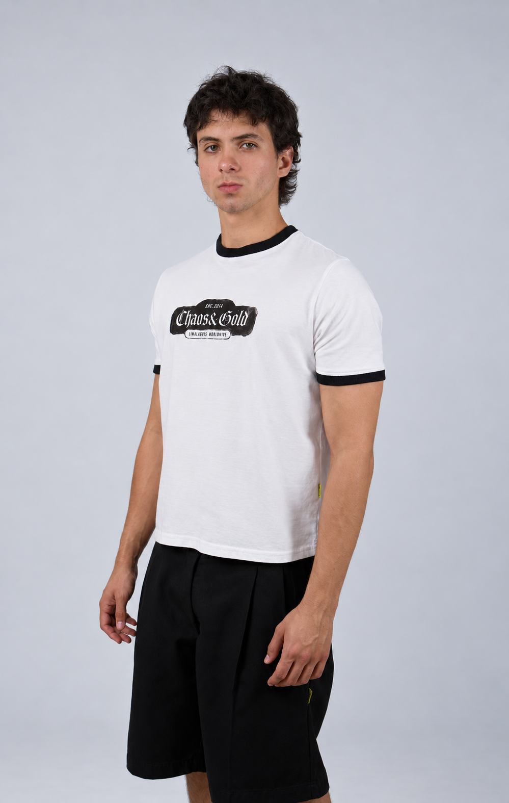 Baby tee black & white