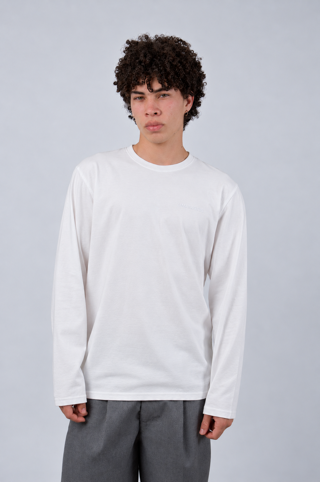 polo blanco manga larga