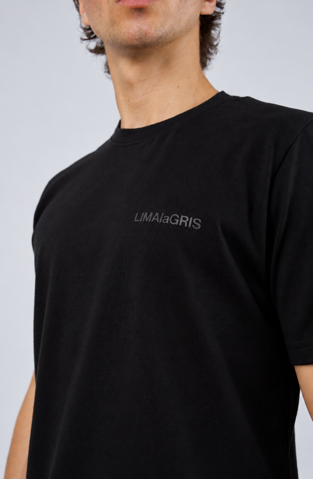 polo negro manga corta