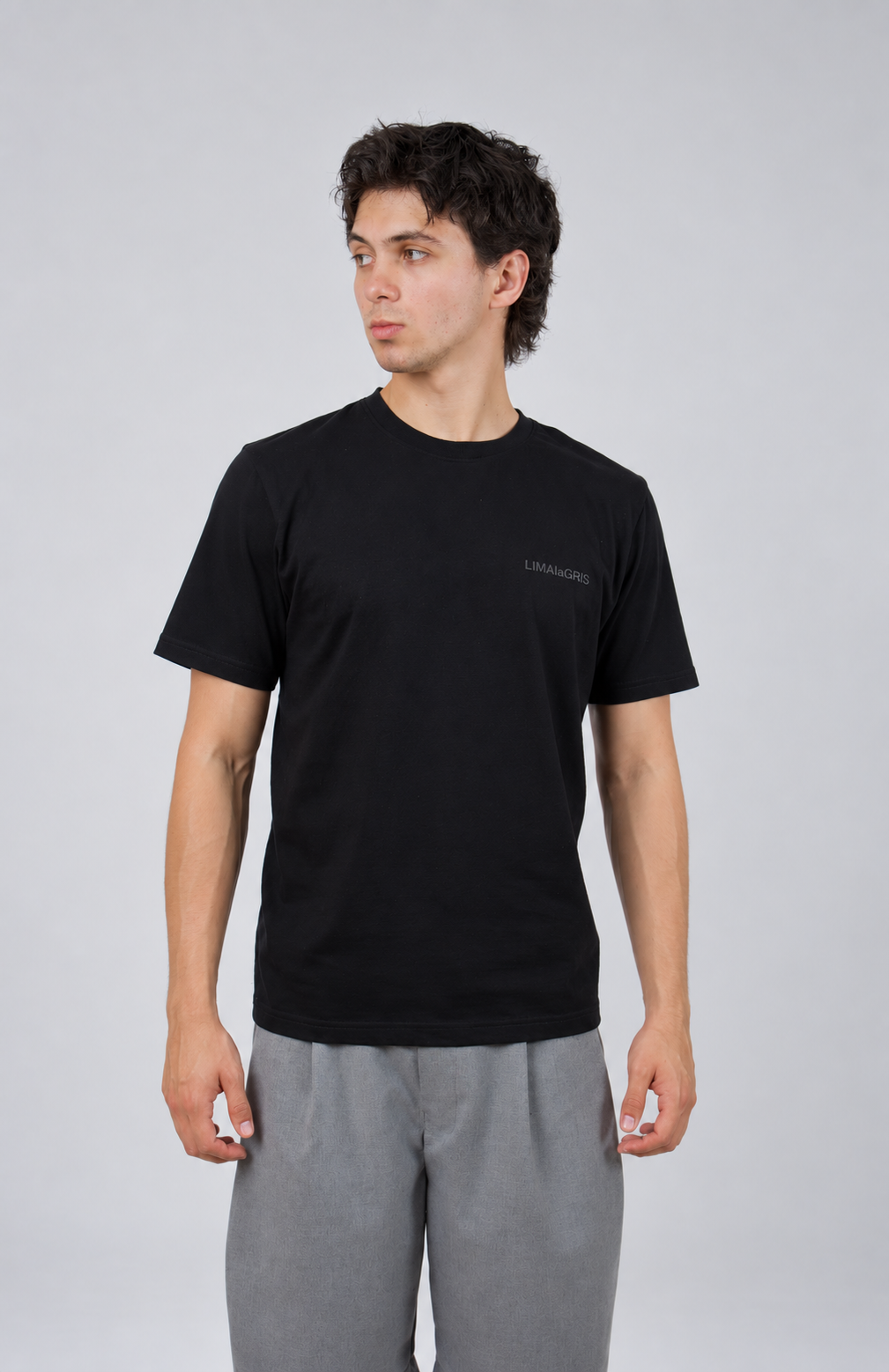 polo negro manga corta