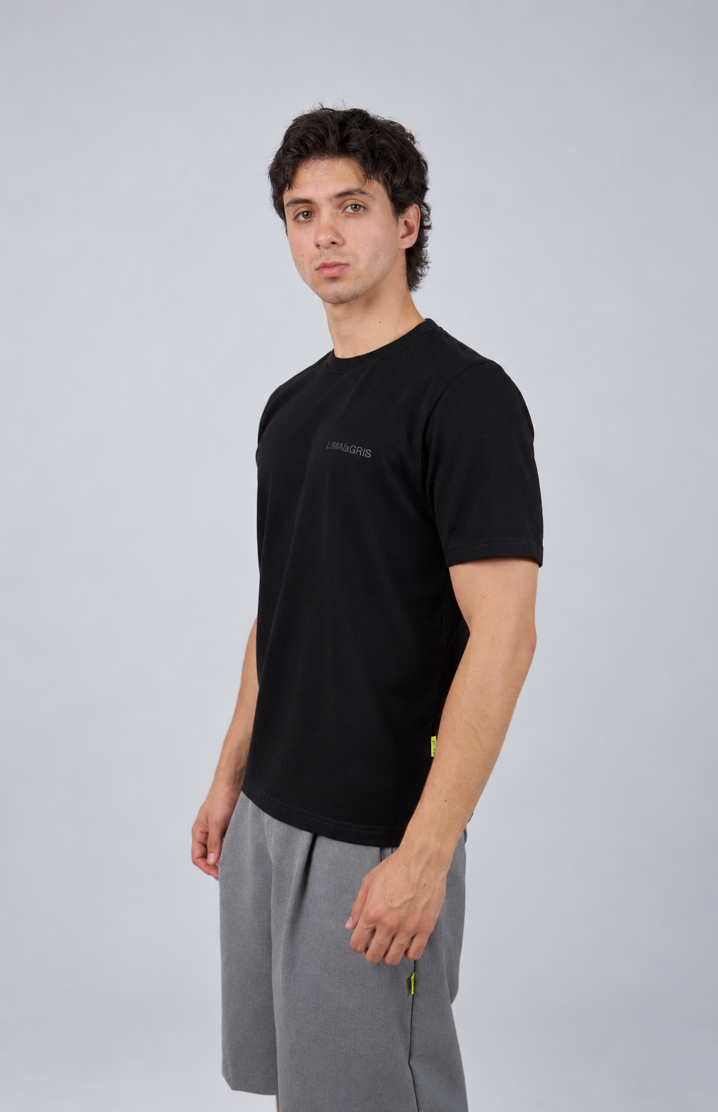 polo negro manga corta