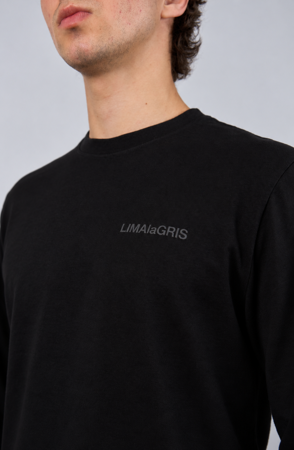 polo negro manga larga