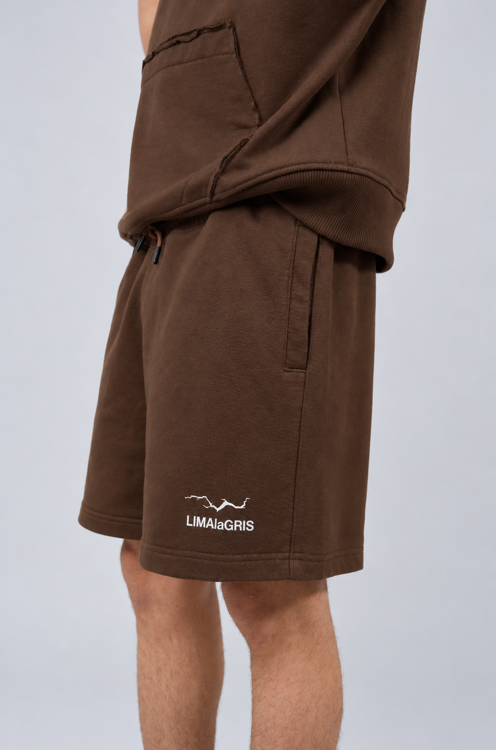 short french Terry marron